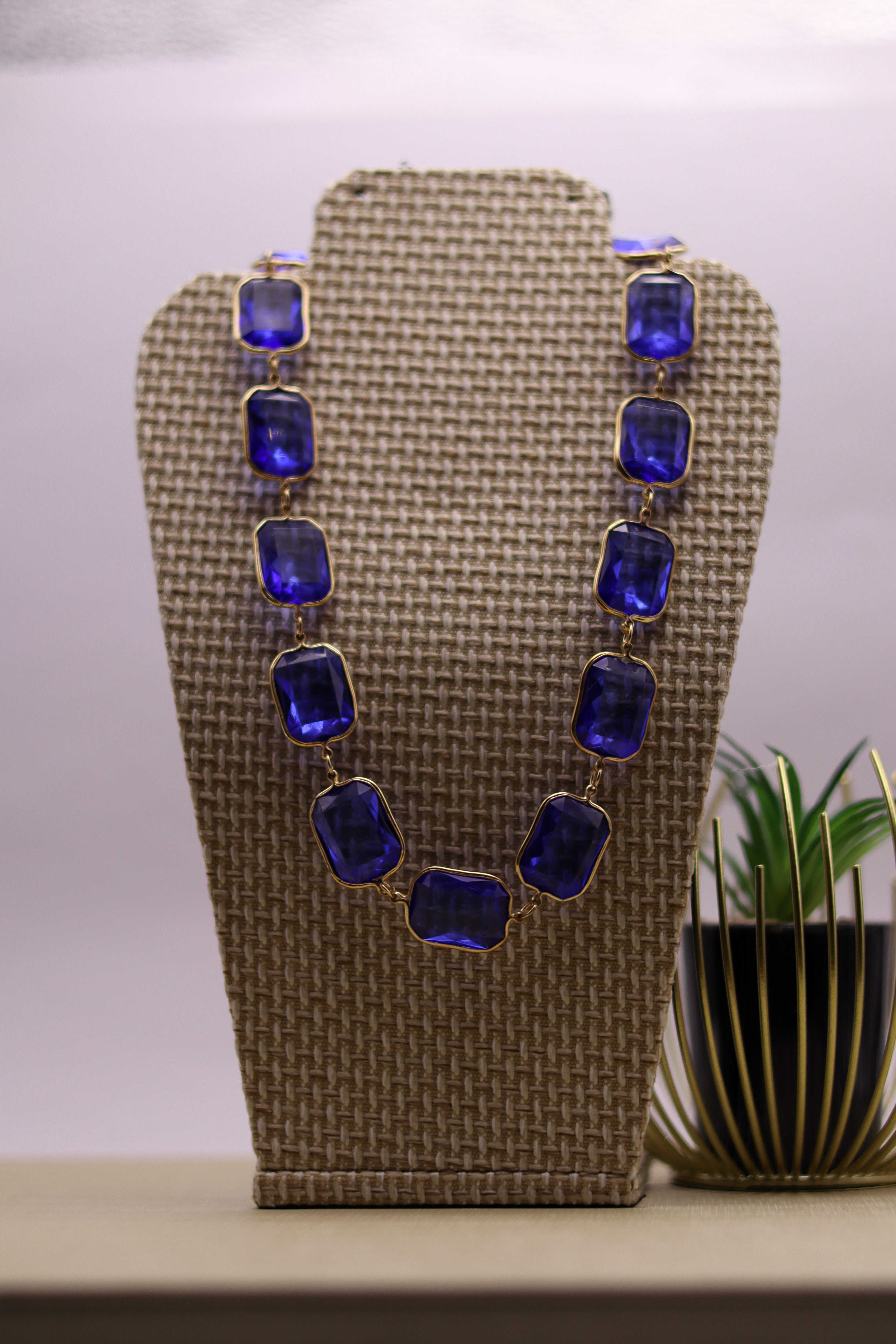 Colar Pedras Preciosas - Azul